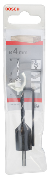 BOSCH Holzspiralbohrer mit 90°-Senker, 4 mm, 16 mm BOSCH Holzspiralbohrer mit 90°-Senker, 4 mm, 16 mm