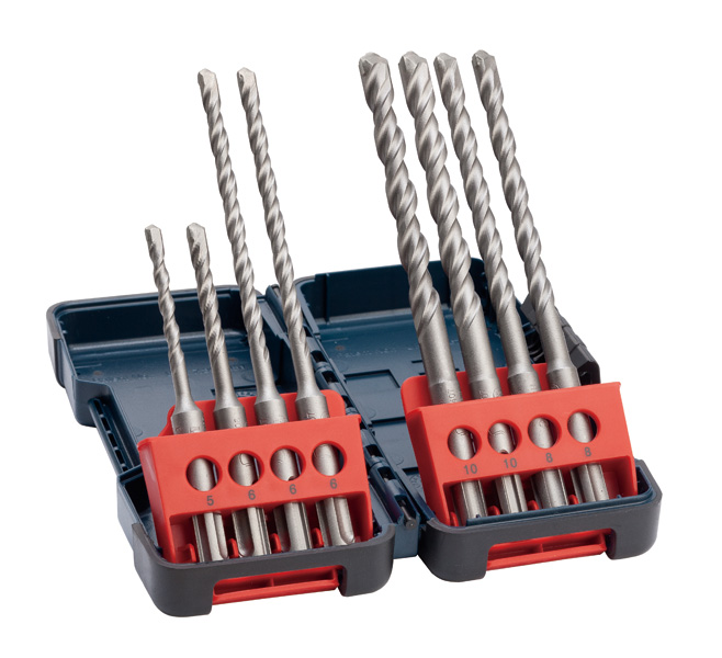 BOSCH Hammerbohrer-Set SDS plus-3 8-teillig 5-10 mm, Tough Box