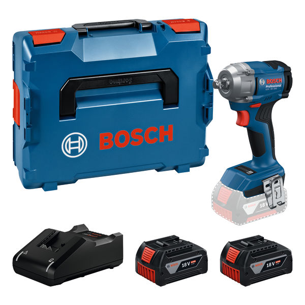 BOSCH Akku-Drehschlagschrauber GDS 18V-350, 2 x Akku GBA 18V 4.0Ah in L-BOXX