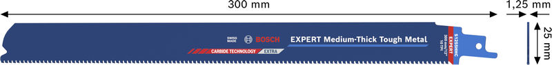 BOSCH EXPERT Medium-Thick Tough Metal S1255HHC Säbelsägeblatt, 10-tlg. BOSCH EXPERT Medium-Thick Tough Metal S1255HHC Säbelsägeblatt, 10-tlg.