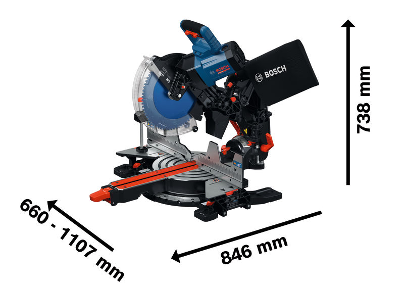 BOSCH Kapp- und Gehrungssäge EXCM341-305GD