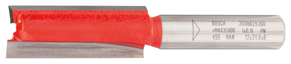 BOSCH Nutfräser Expert for Wood, Carbide, 8 mm, D1 12 mm, L 31,8 mm, G 63,8 mm