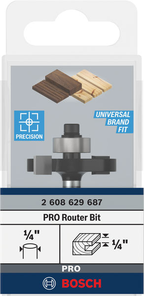 BOSCH PRO Nutfräser, L 1/4", Schaft 1/4"