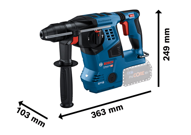 BOSCH Akku-Bohrhammer mit SDS plus GBH 18V-28 C in L-BOXX