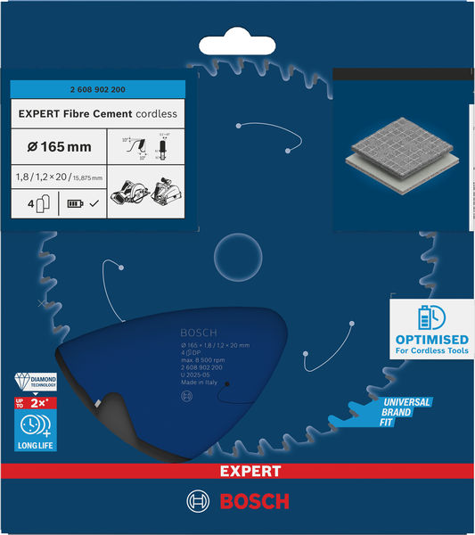 BOSCH EXPERT Fiber Cement Kreissägeblatt, 165x20 mm, Z4