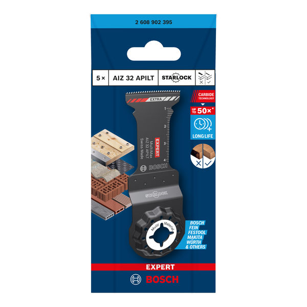 BOSCH EXPERT MultiMax AIZ 32 APILT Tauchsägeblatt für Multifunktionswerkzeuge, 5?tlg.