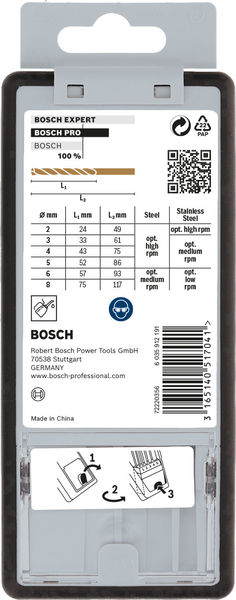 BOSCH PRO Stainless Steel HSS-Co Spiralbohrer-Set, 6-tlg.