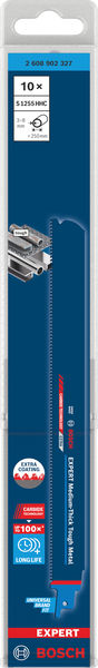 BOSCH EXPERT Medium-Thick Tough Metal S1255HHC Säbelsägeblatt, 10-tlg. BOSCH EXPERT Medium-Thick Tough Metal S1255HHC Säbelsägeblatt, 10-tlg.