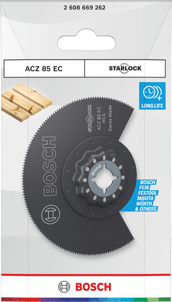 BOSCH ACZ 85 EC Holz Segmentsägeblatt, Starlock, 85 mm