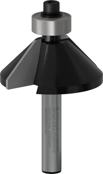 BOSCH PRO Fasefräser, 45°, Schaft 1/4"