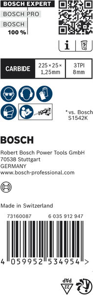 BOSCH EXPERT S1142KHM Tough Wood Säbelsägeblatt, 10-tlg. BOSCH EXPERT S1142KHM Tough Wood Säbelsägeblatt, 10-tlg.