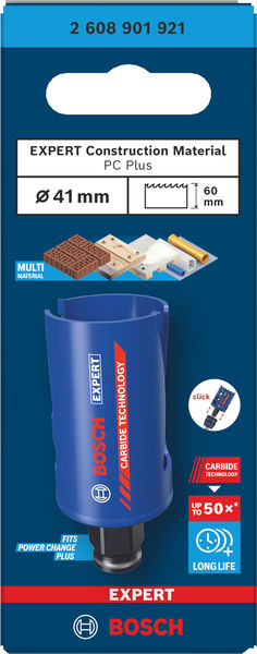 BOSCH EXPERT Construction Material Power Change Plus Lochsäge, 41 x 60 mm