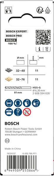 BOSCH Aufsteckhalter und Zentrierbohrer für Lochsäge, 32-210 x 44 mm