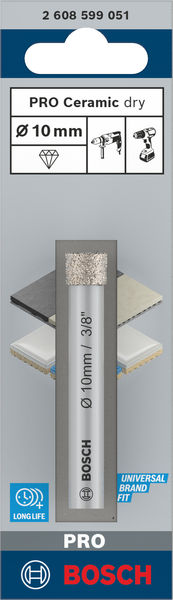 BOSCH PRO Ceramic dry Bohrer, 10 x 66 mm