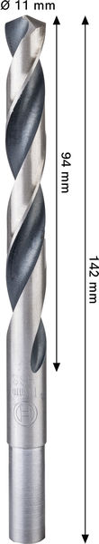 BOSCH Metal HSS Spiralbohrer, 11 x 94 x 142 mm, CYL Reduzierter Schaft