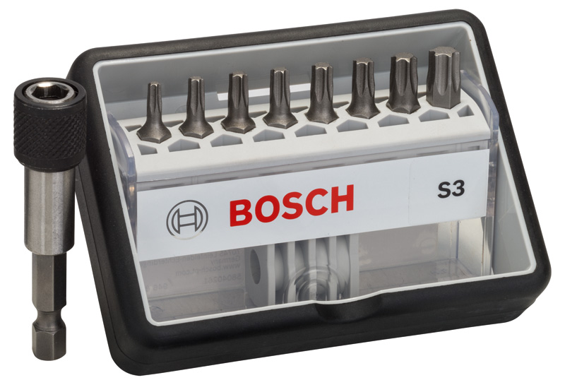 BOSCH 8+1-tlg. Schrauberbit-Set, Robust Line, S T, Extra Hard-Ausführung BOSCH 8+1-tlg. Schrauberbit-Set, Robust Line, S T, Extra Hard-Ausführung