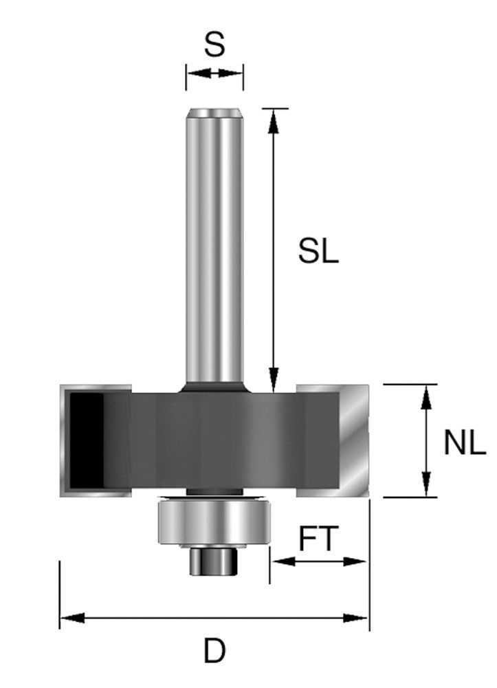Brück HW-Falzfräser D34,9, NL12,7 Brück HW-Falzfräser D34,9, NL12,7