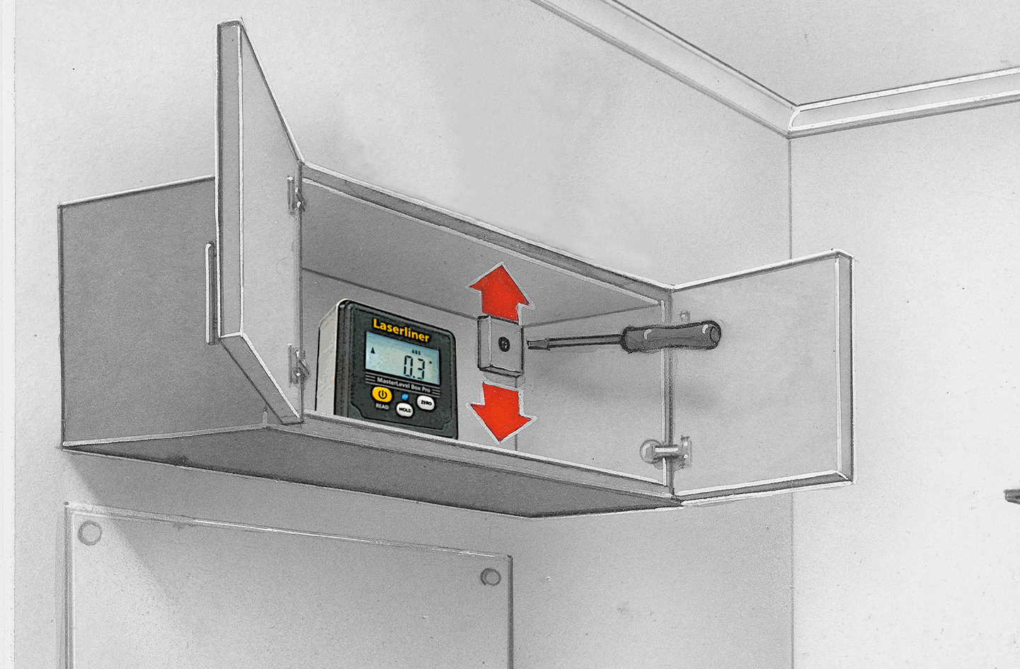 LASERLINER Digitale Elektronik-Wasserwaage MasterLevel Box Pro