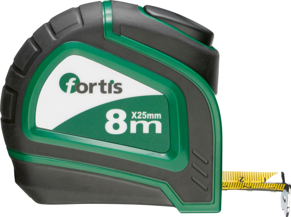 FORTIS Taschenbandmaß Bandstopp 8mx25 mm FORTIS