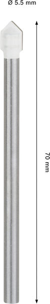 BOSCH CYL-9 Soft Ceramic Bohrer, 5,5 x 70 mm