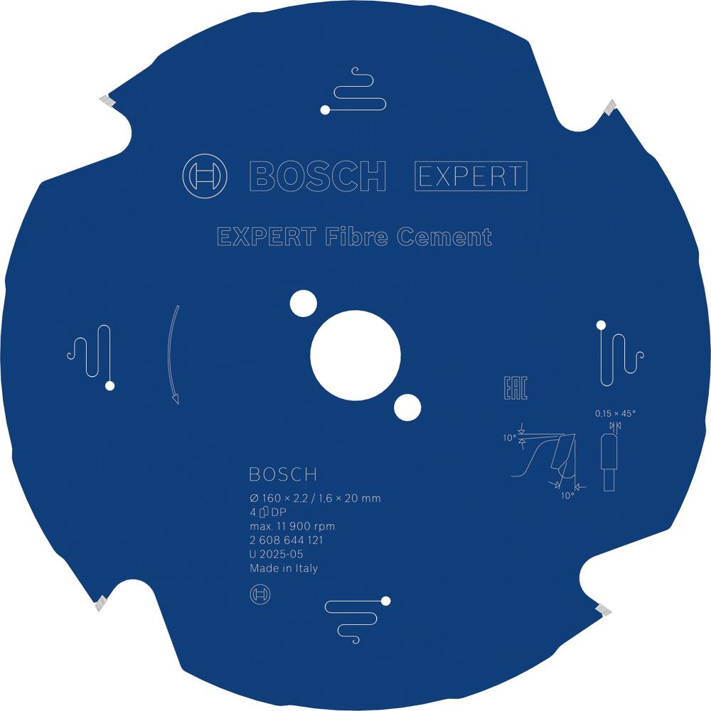BOSCH Expert for Fibre Cement Kreissägeblatt 160 x 20 x 2,2 mm