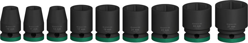 BOSCH PRO Impact Steckschlüsselsatz Set, 1/2", Standard, 9‑tlg.