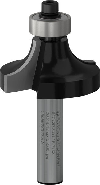 BOSCH PRO Abrundfräser, R 10, Schaft 8 mm
