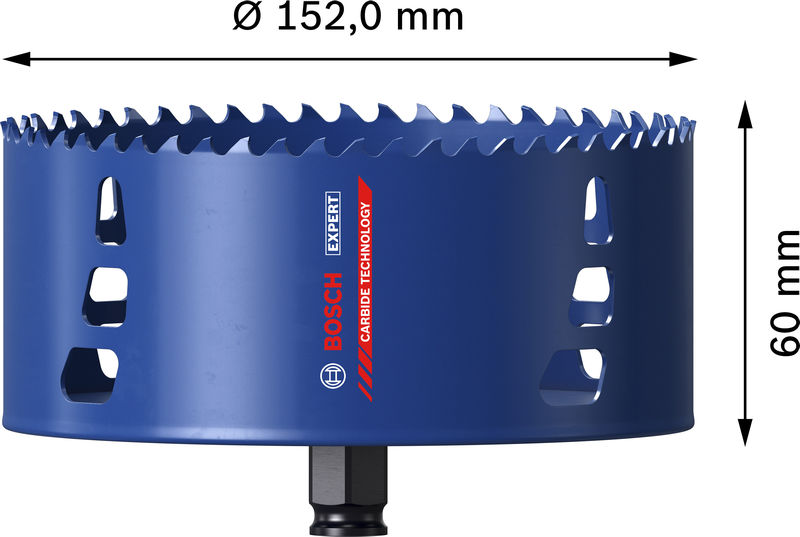 BOSCH EXPERT Multi Material Power Change Plus-Lochsäge, 152 x 60 mm
