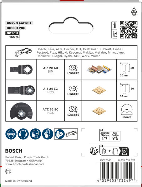 BOSCH Holz und WeichmetallH Blattset, 3-tlg.