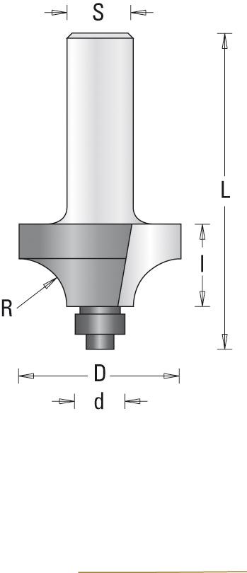 GUHDO HW-Viertelstabfräser Z2 S8 D18,7 R3