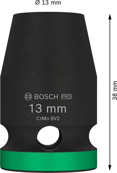 BOSCH PRO Impact Steckschlüsselsatz, 1/2", 13 mm, Standard