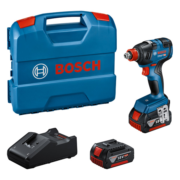 BOSCH Akku-Drehschlagschrauber GDX 18V-200, 2 x Akku GBA 18V 4.0Ah in L-Case BOSCH Akku-Drehschlagschrauber GDX 18V-200, 2 x Akku GBA 18V 4.0Ah in L-Case