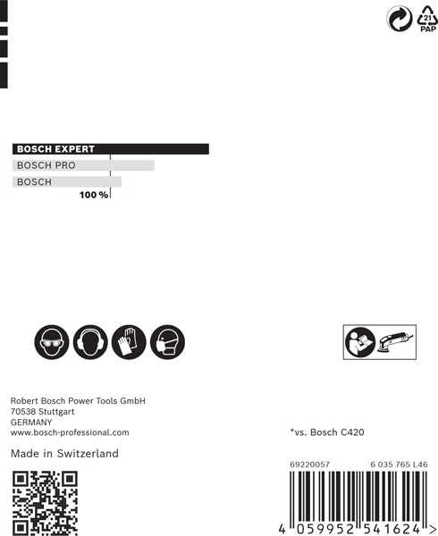 BOSCH EXPERT C470 Deltaschleifblatt, 93mm, K60, 6 Löcher, 5-tlg.