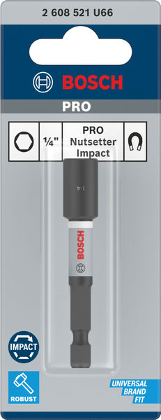 BOSCH PRO Nutsetter Impact, 1/4" x 65 mm, 2 9/16" x 65 mm