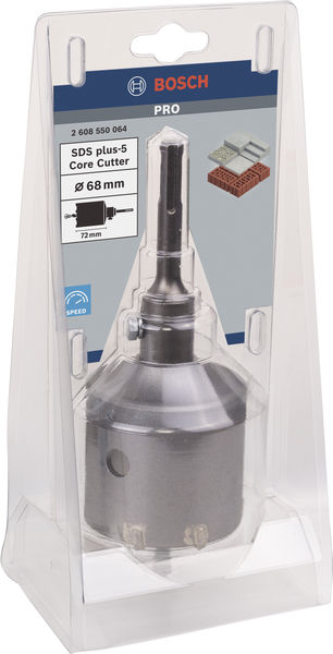 BOSCH PRO SDS plus-5 Bohrkronen-Set, 68 x 54 x 72 mm, 3-tlg.