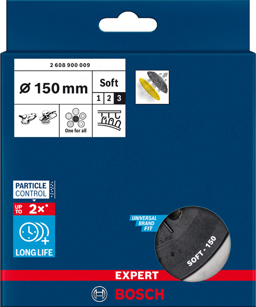 BOSCH EXPERT Mulitloch-Stützteller, 150mm, weich, M8 BOSCH EXPERT Mulitloch-Stützteller, 150mm, weich, M8