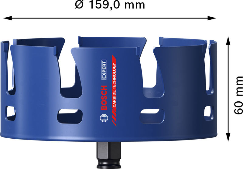 BOSCH EXPERT Construction Material Power Change Plus Lochsäge, 159 x 60 mm