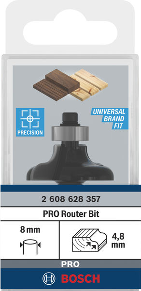 BOSCH PRO Profilfräser, R 4,8, Schaft 8 mm BOSCH PRO Profilfräser, R 4,8, Schaft 8 mm
