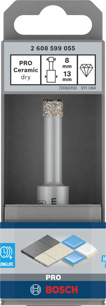 BOSCH PRO Ceramic dry Bohrer, 8 x 33 x 13 mm