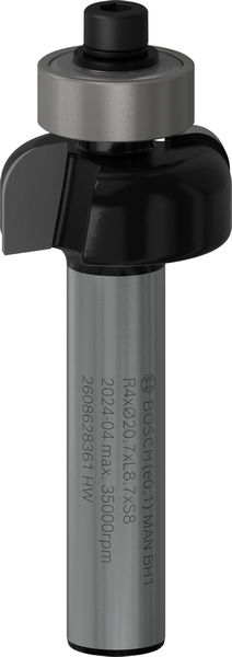 BOSCH PRO Hohlkehlfräser, R 4, Schaft 8 mm
