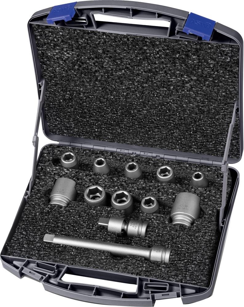 ASW Kraft- Steckschlüssel-Satz 1/2" 12-teilig ASW ASW Kraft- Steckschlüssel-Satz 1/2" 12-teilig ASW