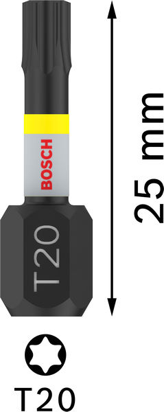 BOSCH PRO Torx Impact Bit, T20, 25 mm, 2-tlg. BOSCH PRO Torx Impact Bit, T20, 25 mm, 2-tlg.