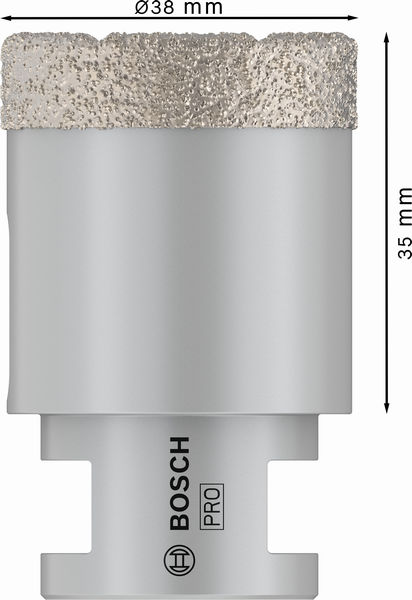 BOSCH PRO Ceramic Trockenbohrkrone, 38 x 35 x 14 mm