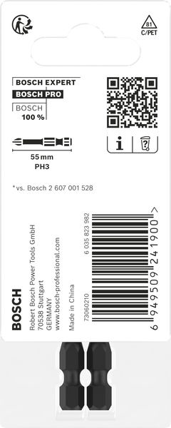 BOSCH PRO Phillips Impact Bit, PH3, 55 mm, 2-tlg.