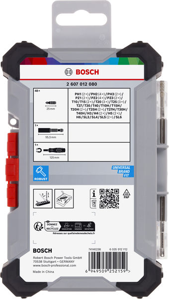 BOSCH Extra Hard Schrauberbitsatz, 50-tlg. BOSCH Extra Hard Schrauberbitsatz, 50-tlg.