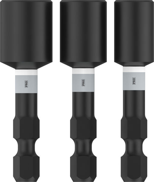 BOSCH PRO Nutsetter Impact Set , 1/4" x 50 mm, 5/16" x 50 mm, 3/8" x 50 mm, 3-tlg.