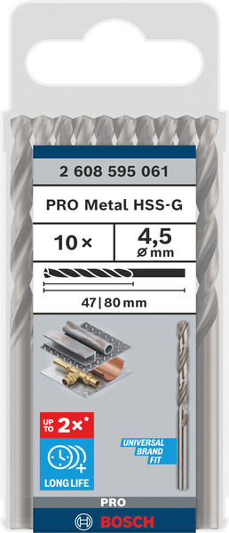 BOSCH Metallbohrer HSS-G, DIN 338