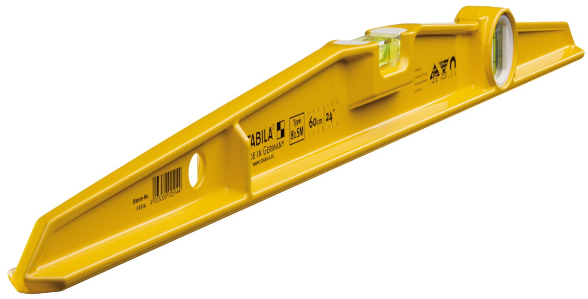 STABILA Magnet-Wasserwaage Type 81 SM , 60 cm, robustes Alu-Gussprofil, Ferrit-Magnetsystem, 1 Horizontal-Libelle, 1 Vertikal-Libelle, Made in Germany STABILA Magnet-Wasserwaage Type 81 SM , 60 cm, robustes Alu-Gussprofil, Ferrit-Magnetsystem, 1 Horizontal-Libelle, 1 Vertikal-Libelle, Made in Germany
