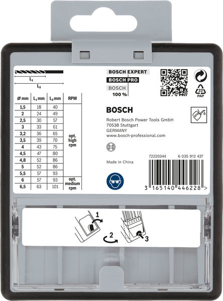BOSCH PRO Metal HSS-G Spiralbohrer Set, 13-tlg. BOSCH PRO Metal HSS-G Spiralbohrer Set, 13-tlg.