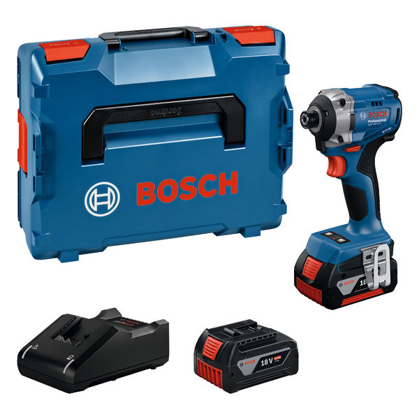 BOSCH Akku-Drehschlagschrauber GDR 18V-215, 2 x Akku GBA 18V 4.0Ah, L-BOXX 136